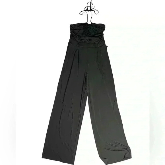 Express NWT Strapless Wide Leg Jumpsuit Black Size Small - Picture 1 of 14